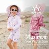JAN & JUL Long Sleeve 1-pc UV Jumpsuit Rash Guard (Baby, Toddler)(Lavender Ice Cream)