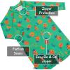JAN & JUL Long Sleeve 1-pc UV Jumpsuit Rash Guard (Baby, Toddler)(Pineapple Party)
