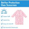 JAN & JUL Long Sleeve 1-pc UV Jumpsuit Rash Guard (Baby, Toddler)(Pink Daisy)