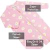 JAN & JUL Long Sleeve 1-pc UV Jumpsuit Rash Guard (Baby, Toddler)(Pink Daisy)