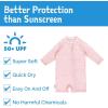 JAN & JUL Long Sleeve 1-pc UV Jumpsuit Rash Guard (Baby, Toddler)(Pink Prairie)