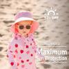 JAN & JUL Long Sleeve 1-pc UV Jumpsuit Rash Guard (Baby, Toddler)(Pink Strawberry)