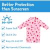 JAN & JUL Long Sleeve 1-pc UV Jumpsuit Rash Guard (Baby, Toddler)(Pink Strawberry)