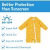 JAN & JUL Long Sleeve 1-pc UV Jumpsuit Rash Guard (Baby, Toddler)(Yellow Flower)