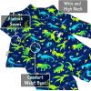 JAN & JUL Long Sleeve 2-pc UV Swim-Suit Set with Shorts (Baby, Toddler, Kids)(Dinoland)