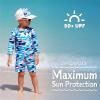 JAN & JUL Long Sleeve 2-pc UV Swim-Suit Set with Shorts (Baby, Toddler, Kids)(Jungle Friends)