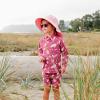 JAN & JUL Long Sleeve 2-pc UV Swim-Suit Set with Shorts (Baby, Toddler, Kids)(Pink Petal)