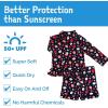 JAN & JUL Long Sleeve 2-pc UV Swim-Suit Set with Shorts (Baby, Toddler, Kids)(Strawberry)
