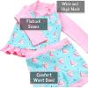 JAN & JUL Long Sleeve 2-pc UV Swim-Suit Set with Shorts (Baby, Toddler, Kids)(Watermelon)
