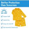 JAN & JUL Long Sleeve 2-pc UV Swim-Suit Set with Shorts (Baby, Toddler, Kids)(Yellow Flower)