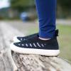 JAN & JUL Machine Washable Knit Shoes | Breathable Light-Weight Sneakers (Baby/Toddler/Little Kid)(Breeze Knit Shoes: Black)