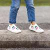 JAN & JUL Machine Washable Knit Shoes | Breathable Light-Weight Sneakers (Baby/Toddler/Little Kid)(Graphic Knit Shoes: Cherries)