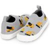 JAN & JUL Machine Washable Knit Shoes | Breathable Light-Weight Sneakers (Baby/Toddler/Little Kid)(Graphic Knit Shoes: Grey Construction)