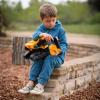 JAN & JUL Machine Washable Knit Shoes | Breathable Light-Weight Sneakers (Baby/Toddler/Little Kid)(Graphic Knit Shoes: Grey Construction)