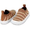 JAN & JUL Machine Washable Knit Shoes | Breathable Light-Weight Sneakers (Baby/Toddler/Little Kid)(Graphic Knit Shoes: Khaki Stripes)