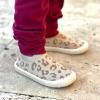 JAN & JUL Machine Washable Knit Shoes | Breathable Light-Weight Sneakers (Baby/Toddler/Little Kid)(Graphic Knit Shoes: Leopard)