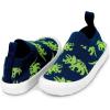 JAN & JUL Machine Washable Knit Shoes | Breathable Light-Weight Sneakers (Baby/Toddler/Little Kid)(Graphic Knit Shoes: Triceratops)