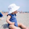 JAN & JUL Quick Dry Sun-Hat with Neck Flap for Swimming Boys’ Beach Hat(White)