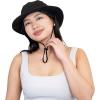 JAN & JUL Sun-hat for Women Men with UV Protection Cowboy Style (Jasper: Black, M)