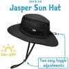 JAN & JUL Sun-hat for Women Men with UV Protection Cowboy Style (Jasper: Black, M)