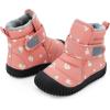 JAN & JUL Toasty-Dry Water-Resistant Winter Boots for Toddlers(Apricot Flower)
