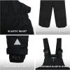 JAN & JUL Toasty-Dry Waterproof Insulated Snow Bib Pants for Kids(Black)