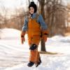 JAN & JUL Toasty-Dry Waterproof Insulated Snow Bib Pants for Kids(Cinnamon)