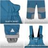 JAN & JUL Toasty-Dry Waterproof Insulated Snow Bib Pants for Kids(Deep Blue)