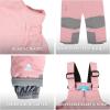 JAN & JUL Toasty-Dry Waterproof Insulated Snow Bib Pants for Kids(Dusty Pink)