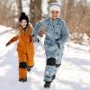 JAN & JUL Toasty-Dry Waterproof Insulated Snow Bib Pants for Kids(Wolf and Bear)