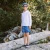 JAN & JUL UV Swim Shorts and Long Sleeve UV Shirt for Toddlers(Swim Shorts: Manta Ray)