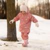 JAN & JUL Waterproof Fleece Lined Rain Jacket, Raincoat for Kids(Fleece-lined: Apricot Flower)