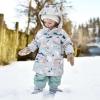 JAN & JUL Waterproof Fleece Lined Rain Jacket, Raincoat for Kids(Fleece-lined: Geo Bow)