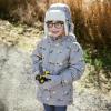 JAN & JUL Waterproof Fleece Lined Rain Jacket, Raincoat for Kids(Fleece-lined: Grey Construction)