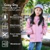 JAN & JUL Waterproof Fleece Lined Rain Jacket, Raincoat for Kids(Fleece-lined: Light Pink)