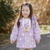 JAN & JUL Waterproof Fleece Lined Rain Jacket, Raincoat for Kids(Fleece-lined: Macarons)