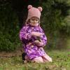 JAN & JUL Waterproof Fleece Lined Rain Jacket, Raincoat for Kids(Fleece-lined: Purple Dream)