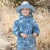 JAN & JUL Waterproof Fleece Lined Rain Jacket, Raincoat for Kids(Fleece-lined: Wolf and Bear)