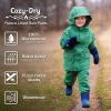 JAN & JUL Waterproof Fleece Lined Snow and Rain Pants for Toddlers and Kids(Fleece-lined: Fern Green)