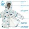JAN & JUL Waterproof Insulated Puffy Coat for Toddlers and Kids(Waterproof: Green Grove)