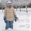 JAN & JUL Waterproof Insulated Puffy Coat for Toddlers and Kids(Waterproof: Oat)