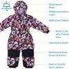 JAN & JUL Waterproof Insulated Snow Suit for Toddlers and Kids(Toasty-dry Snow Suit: Winter Flowers)