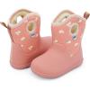JAN & JUL Waterproof Insulated Winter Boots for Toddlers and Kids(Apricot Flower)