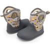 JAN & JUL Waterproof Insulated Winter Boots for Toddlers and Kids(Grey Construction)