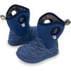 JAN & JUL Waterproof Insulated Winter Boots for Toddlers and Kids(Navy Birch)