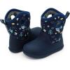 JAN & JUL Waterproof Insulated Winter Boots for Toddlers and Kids(Navy Forest)