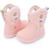 JAN & JUL Waterproof Insulated Winter Boots for Toddlers and Kids(Pink Forest)