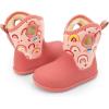 JAN & JUL Waterproof Insulated Winter Boots for Toddlers and Kids(Pink Rainbow)