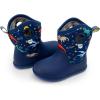 JAN & JUL Waterproof Insulated Winter Boots for Toddlers and Kids(Space Dinos)