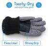 JAN & JUL Waterproof Insulated Winter Gloves for Kids(Nebula Blue)